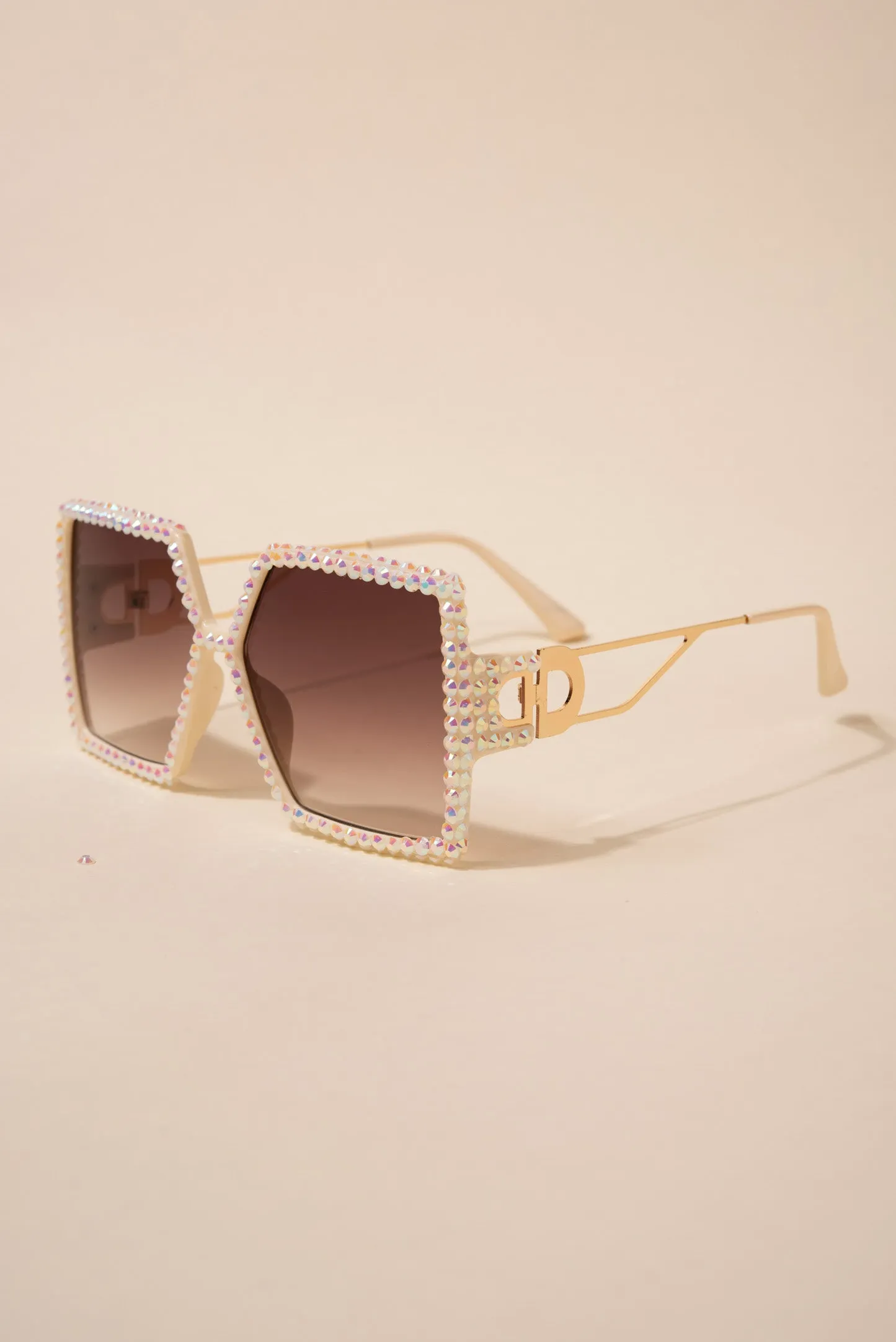 Priscilla Oversized Pentagon Rhinestone Sunglasses