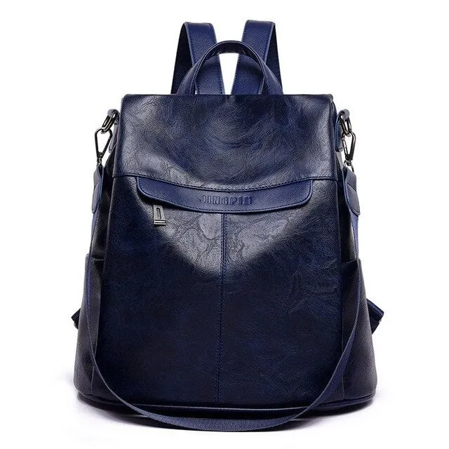 PU Leather School Bag and Backpack