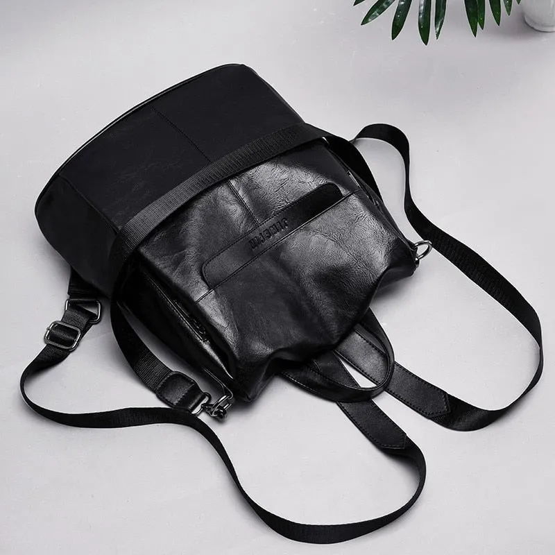 PU Leather School Bag and Backpack