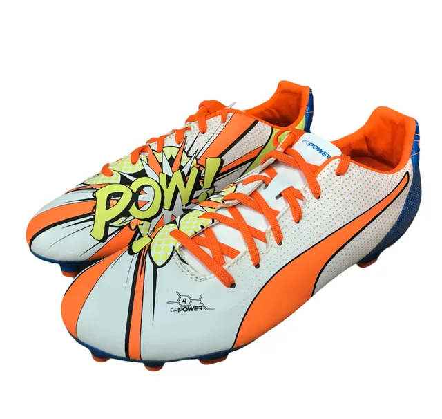 Puma men's football boot evoPOWER 4.2 POP AG 103650 01 white-orange-blue