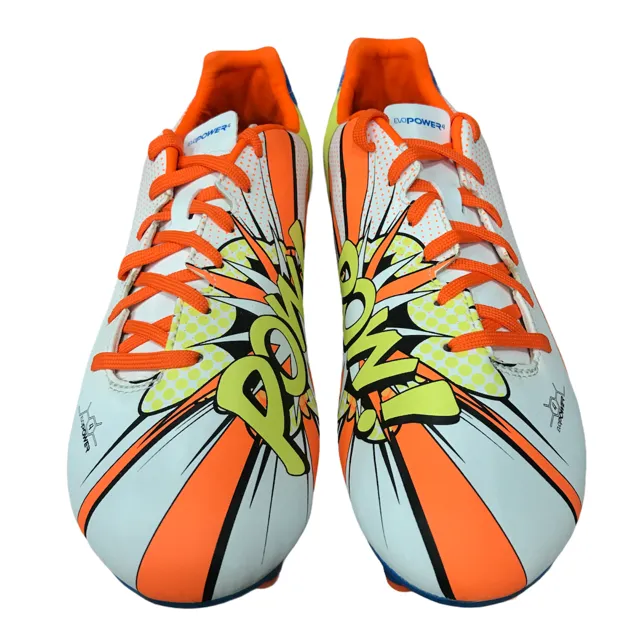 Puma men's football boot evoPOWER 4.2 POP AG 103650 01 white-orange-blue