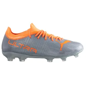 Puma Ultra 2.4 FG/AG Silver Kids Football Boots