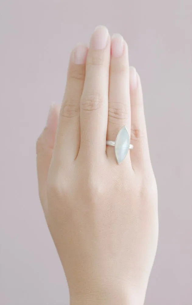 Queen's Claw Moonstone Silver Ring