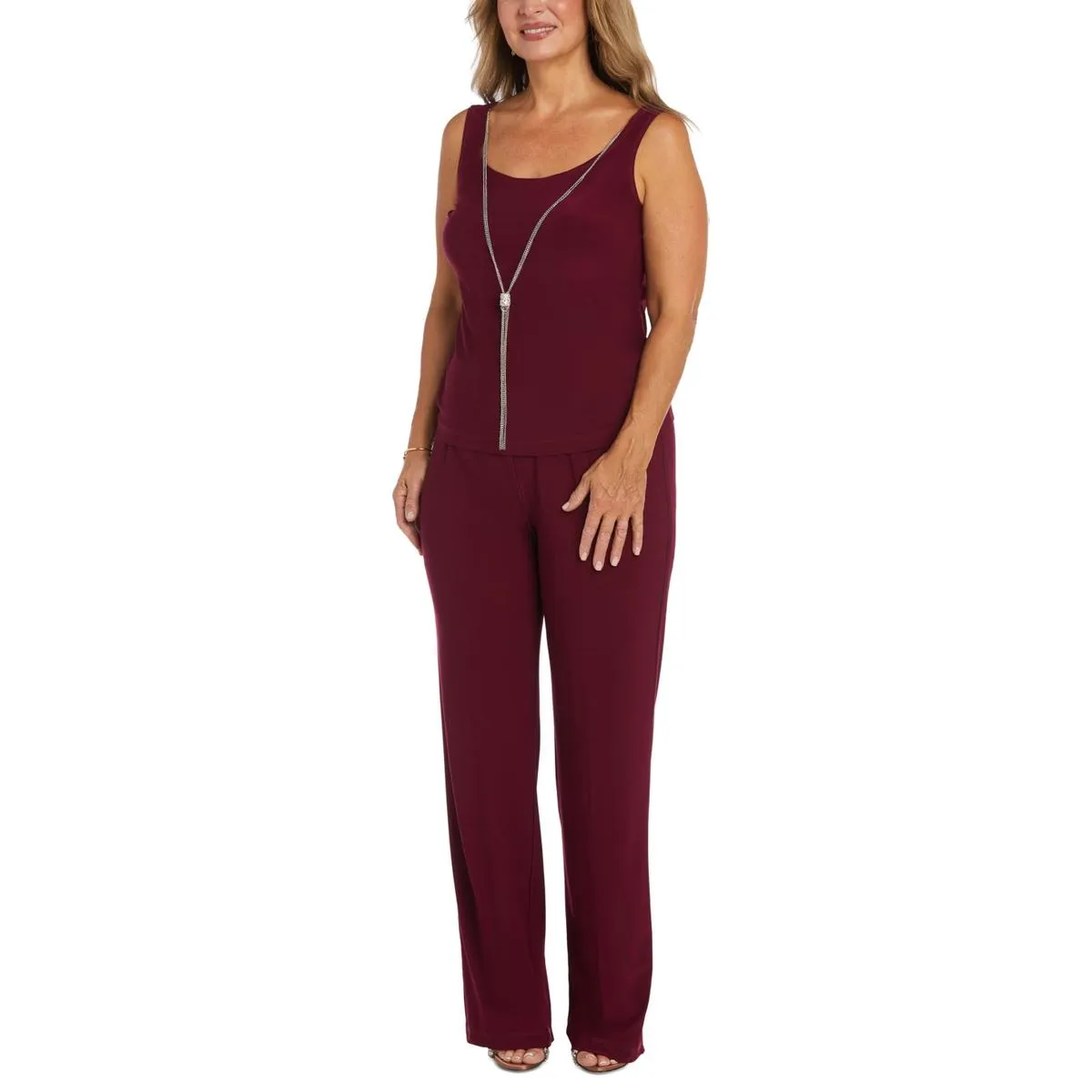 R&M Richards Womens Mesh 4PC Pant Suit