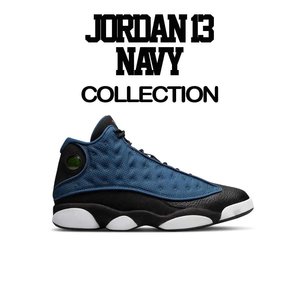 Retro 13 Brave Blue Shirt - St Logo - Black