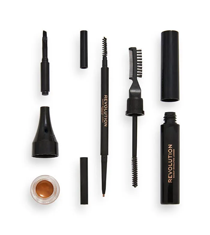 Revolution - Kit de cejas Ultra Brow Builder Kit - Light Brown