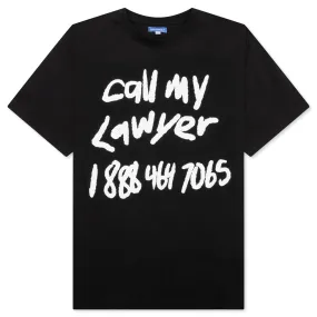 Scrawl My Lawyer T-Shirt - Washed Black