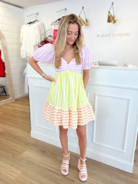 Sherbet Mix Mini Dress