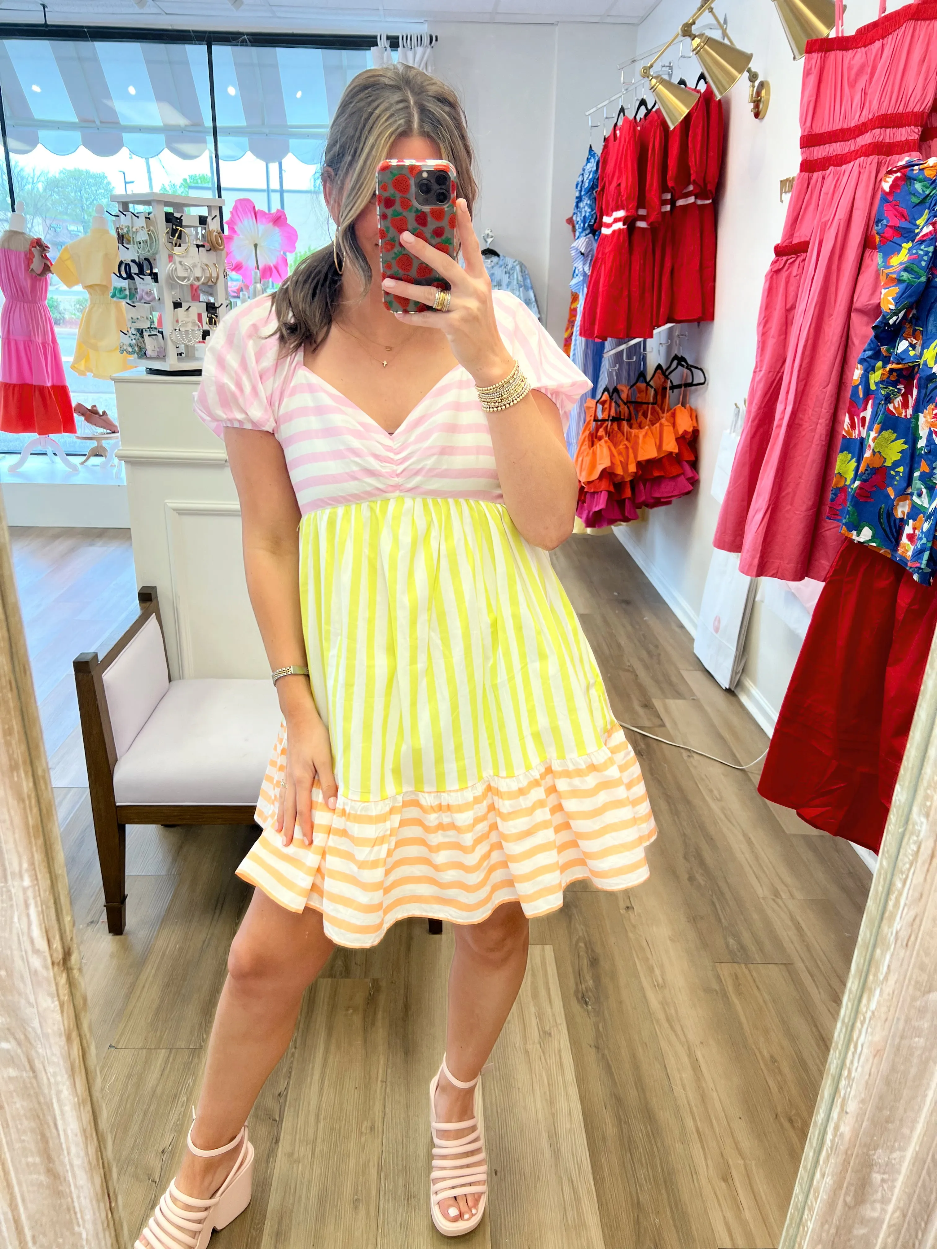 Sherbet Mix Mini Dress