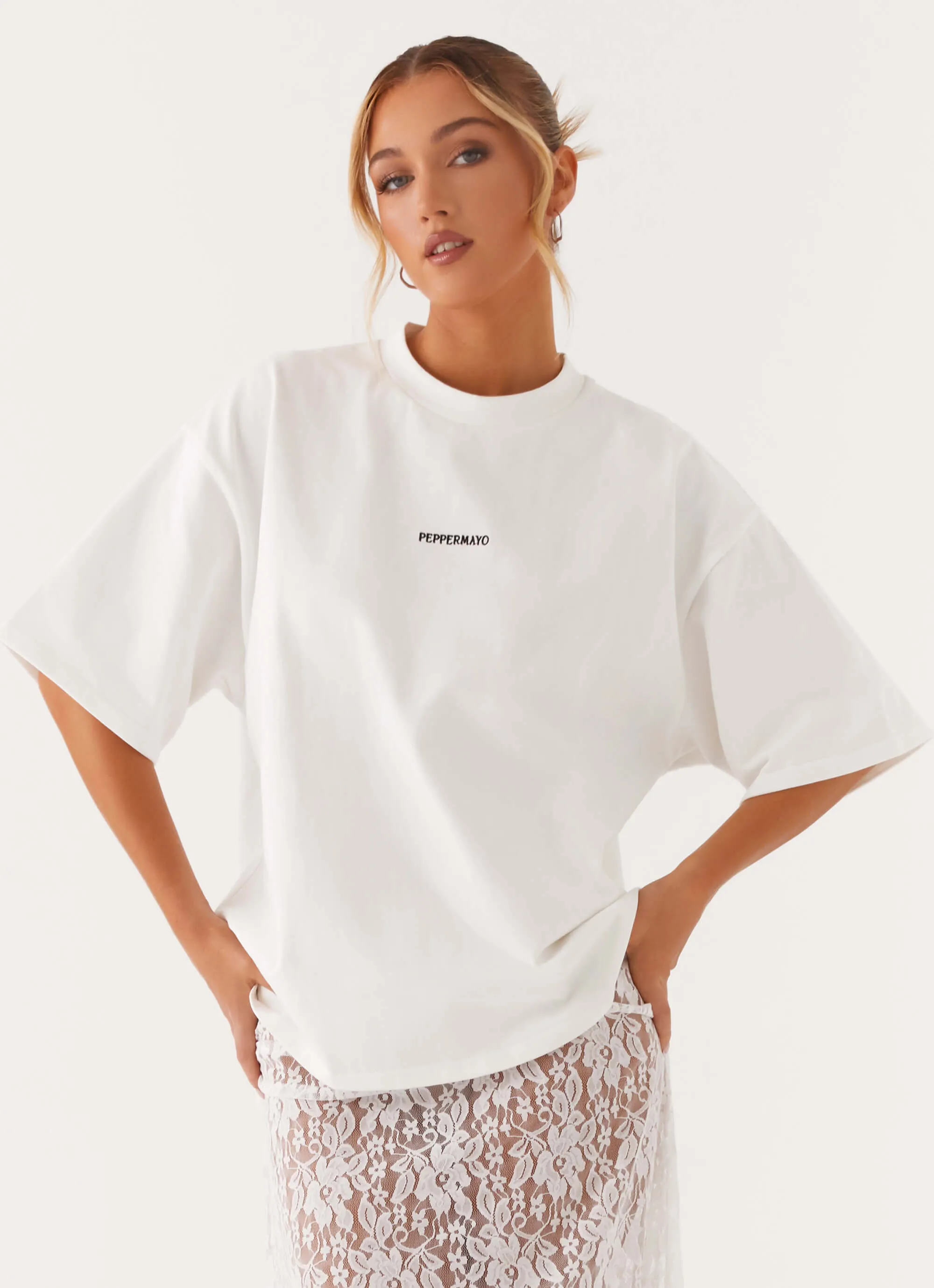 Signature Oversized Tee - White