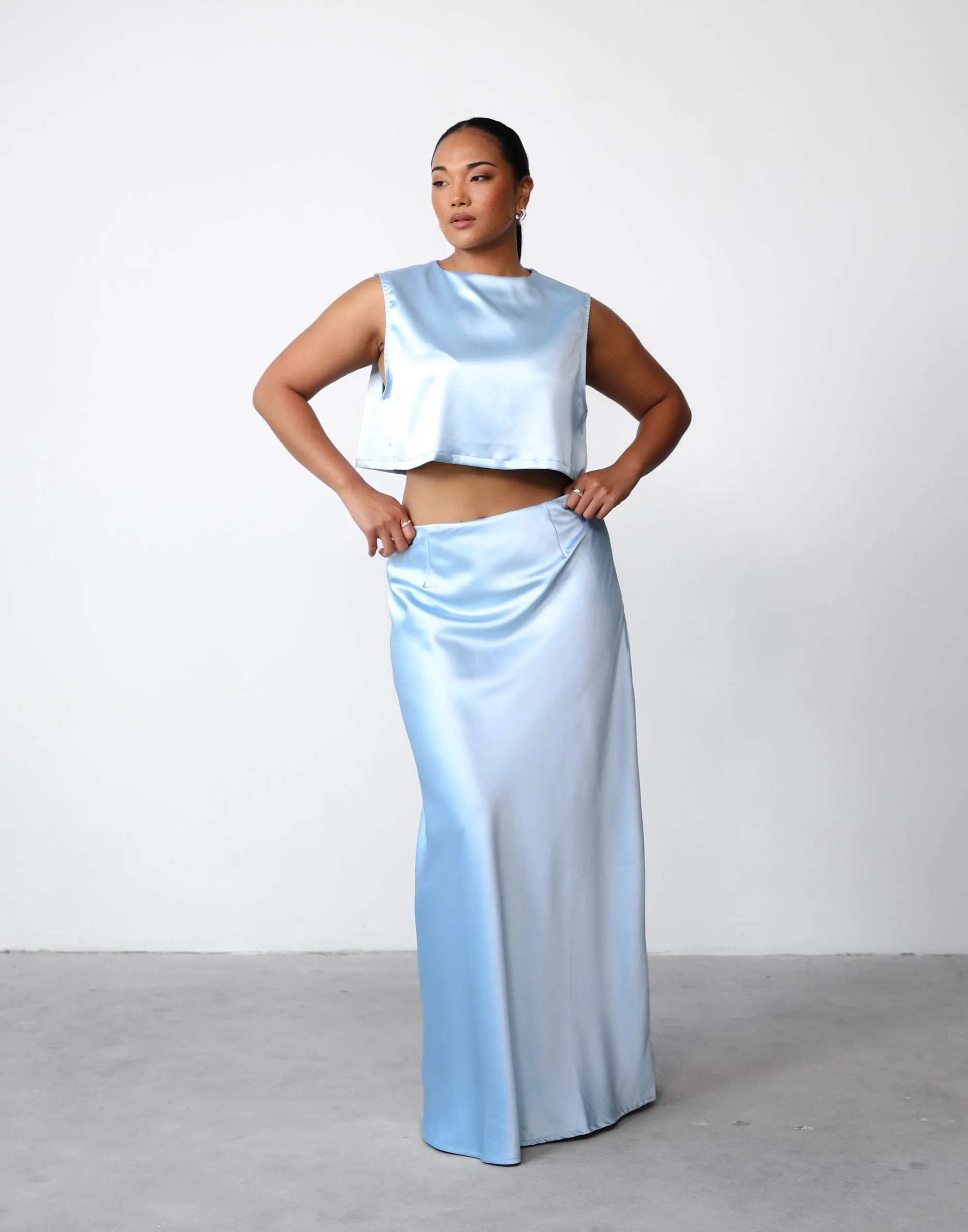 Sincerity Maxi Skirt (Ice Blue)