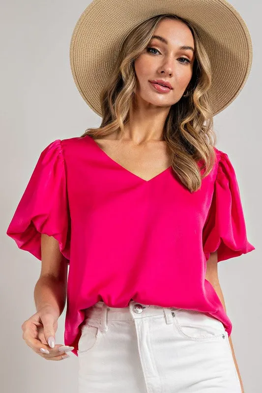 SKYE PUFF SLEEVE BLOUSE TOP [ONLINE EXCLUSIVE]