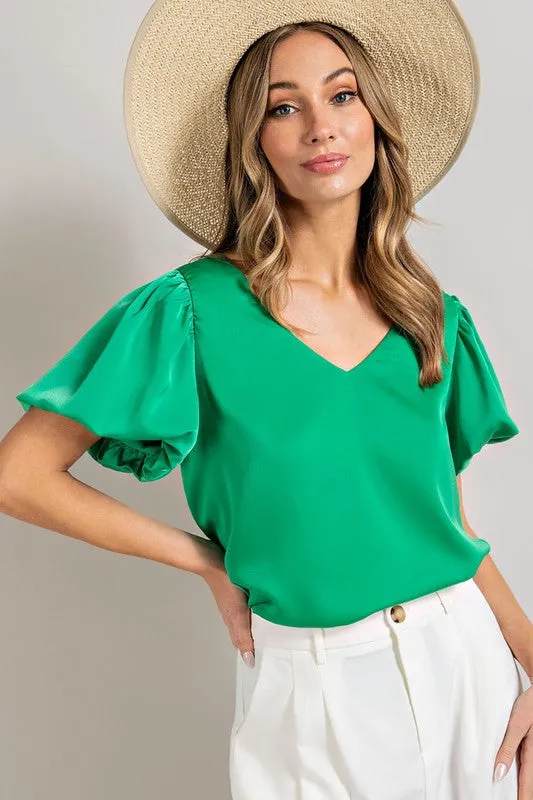 SKYE PUFF SLEEVE BLOUSE TOP [ONLINE EXCLUSIVE]