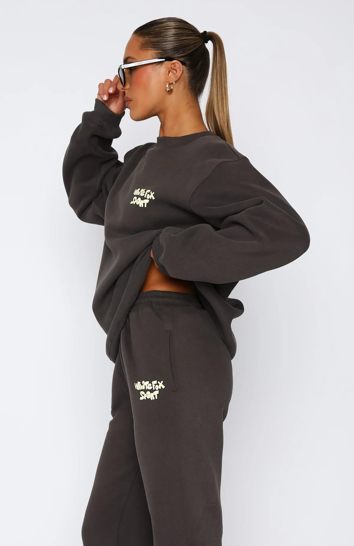 Sports Club Oversized Sweater Charcoal