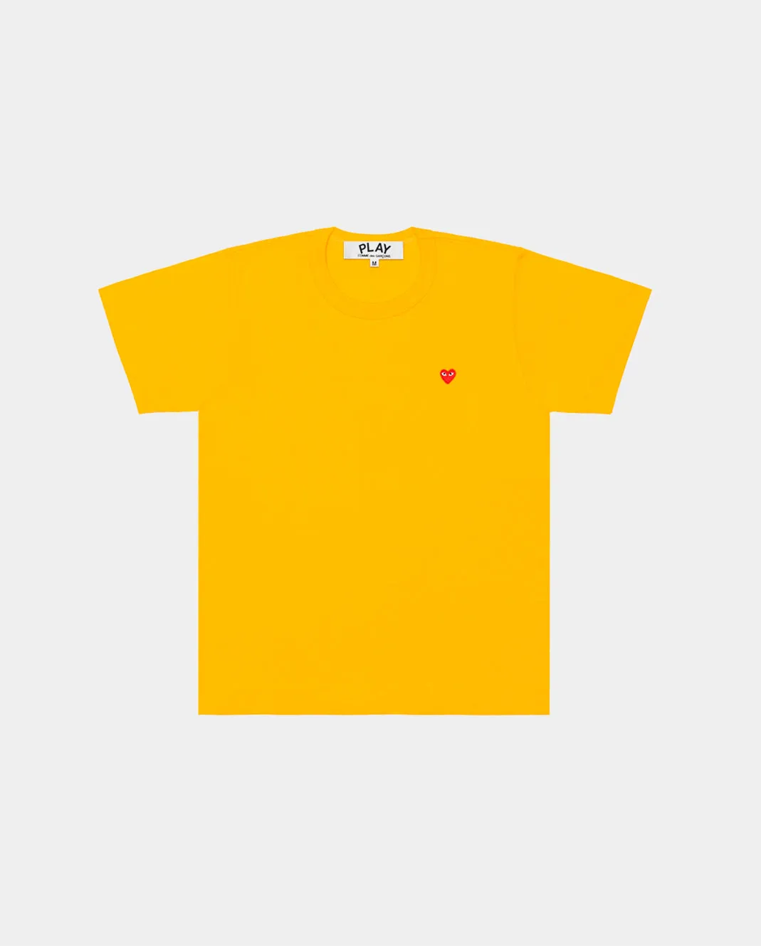 T313 SMALL RED HEART T-SHIRT / YELLOW