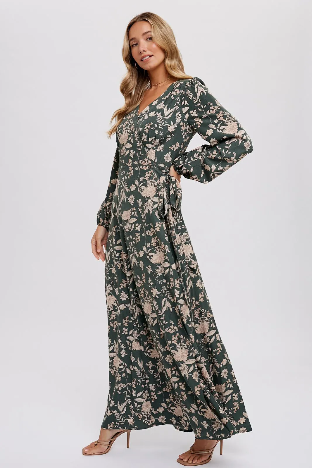 The Monique Floral Wrap Maxi Dress