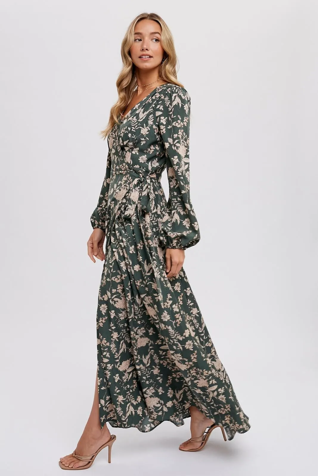 The Monique Floral Wrap Maxi Dress