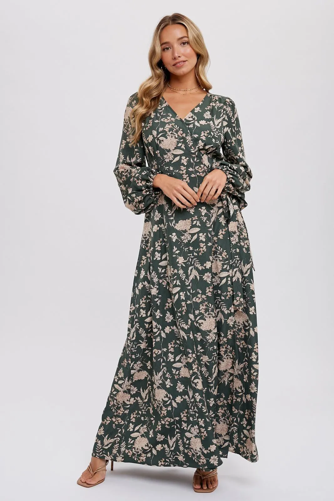 The Monique Floral Wrap Maxi Dress