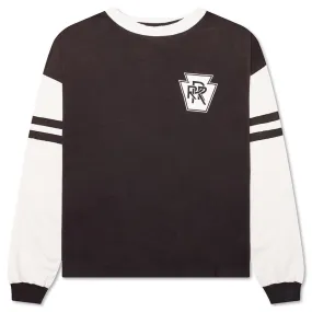 Triple R Contrast L/S Tee - Black/White