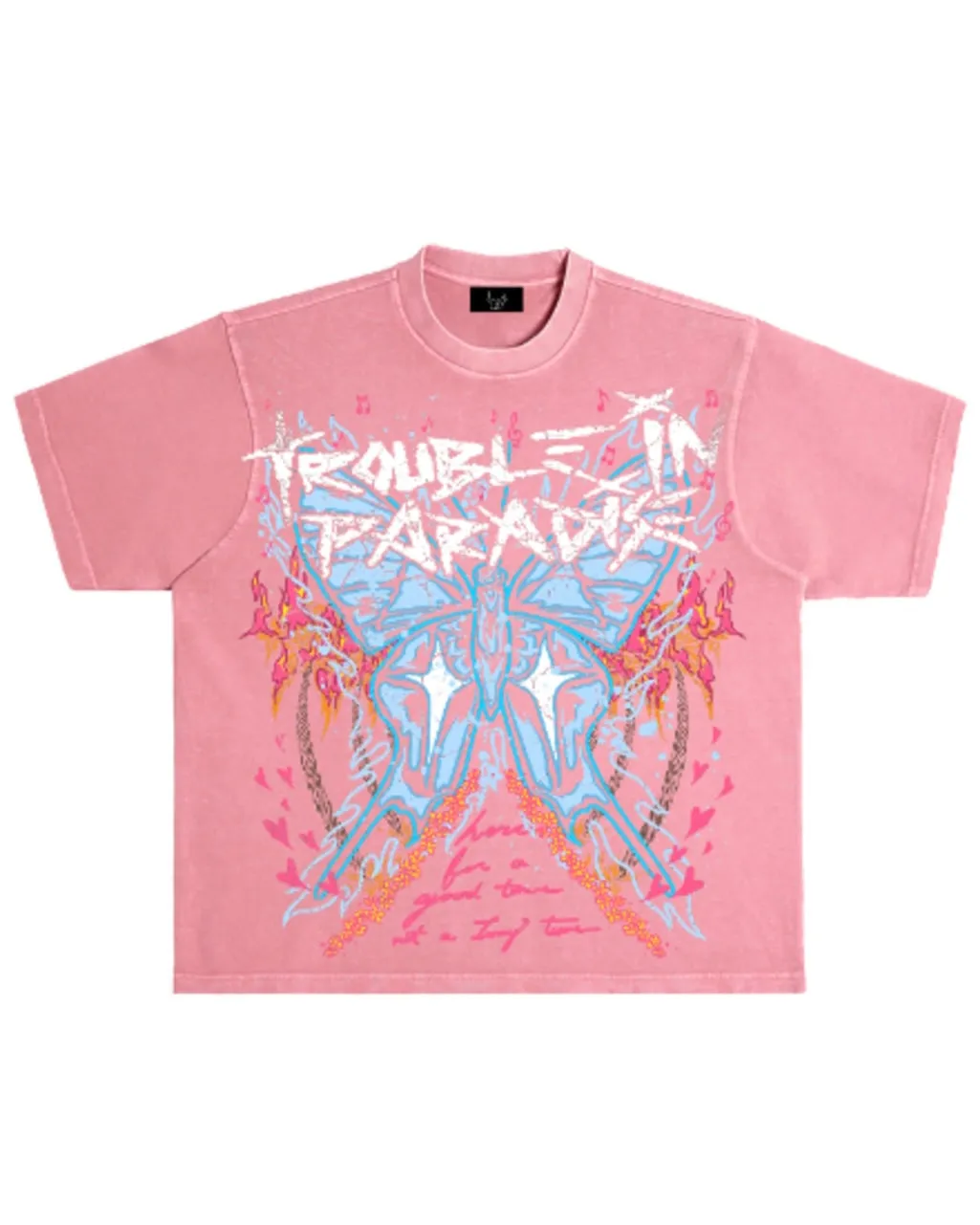 Trouble In Paradise Box Oversized Tee