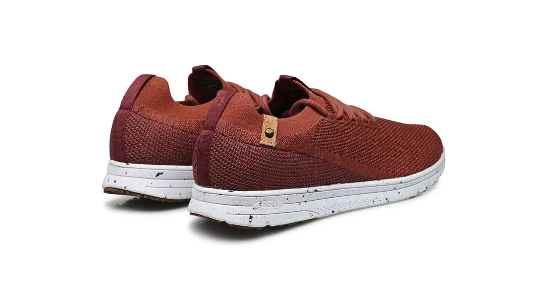 Tsavo Men's Vegan Knit Sneakers | Burgundy