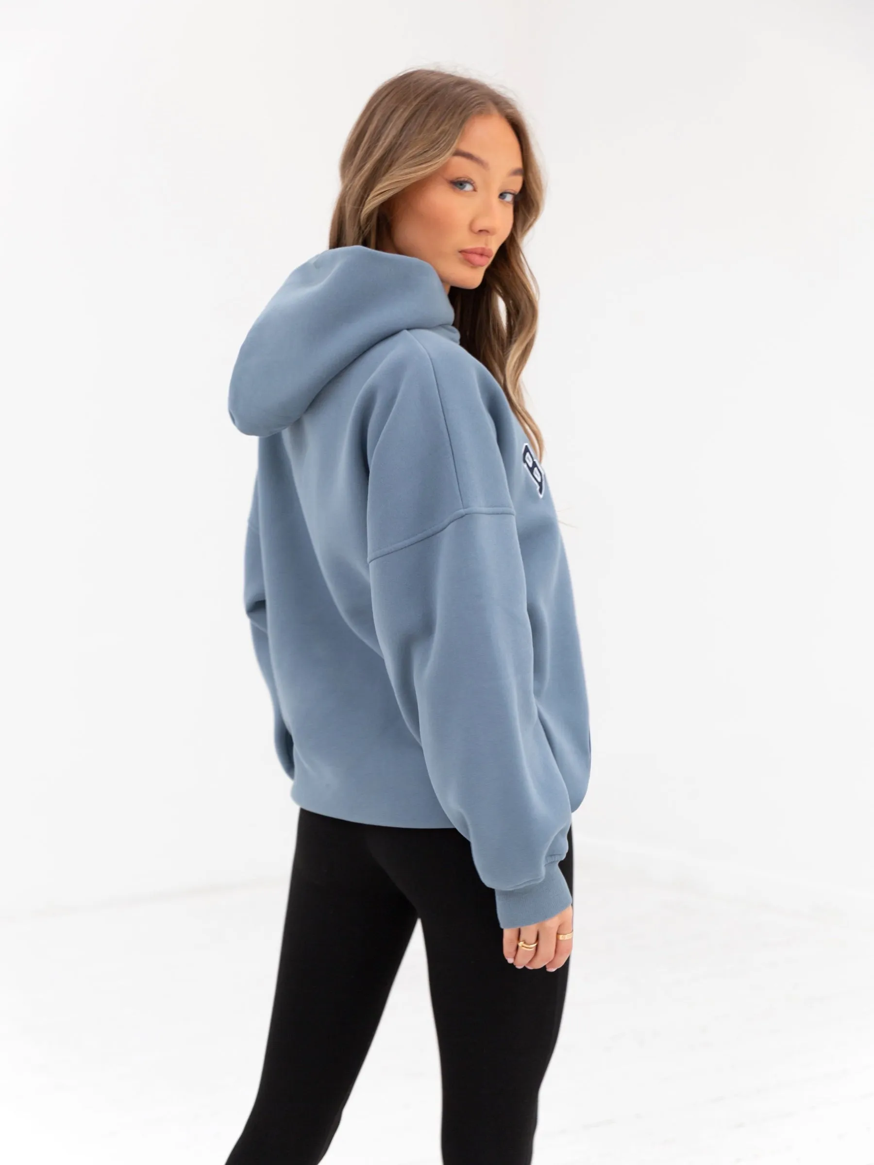 Varsity Oversized Hoodie - Blue