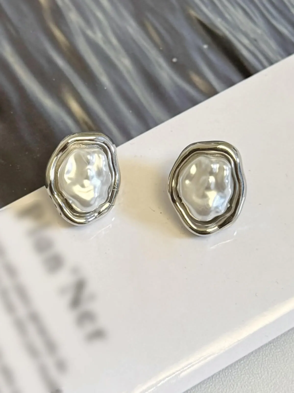 Vintage Irregular Pearl Earrings