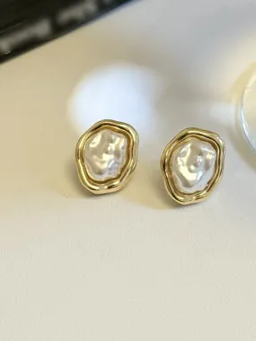 Vintage Irregular Pearl Earrings