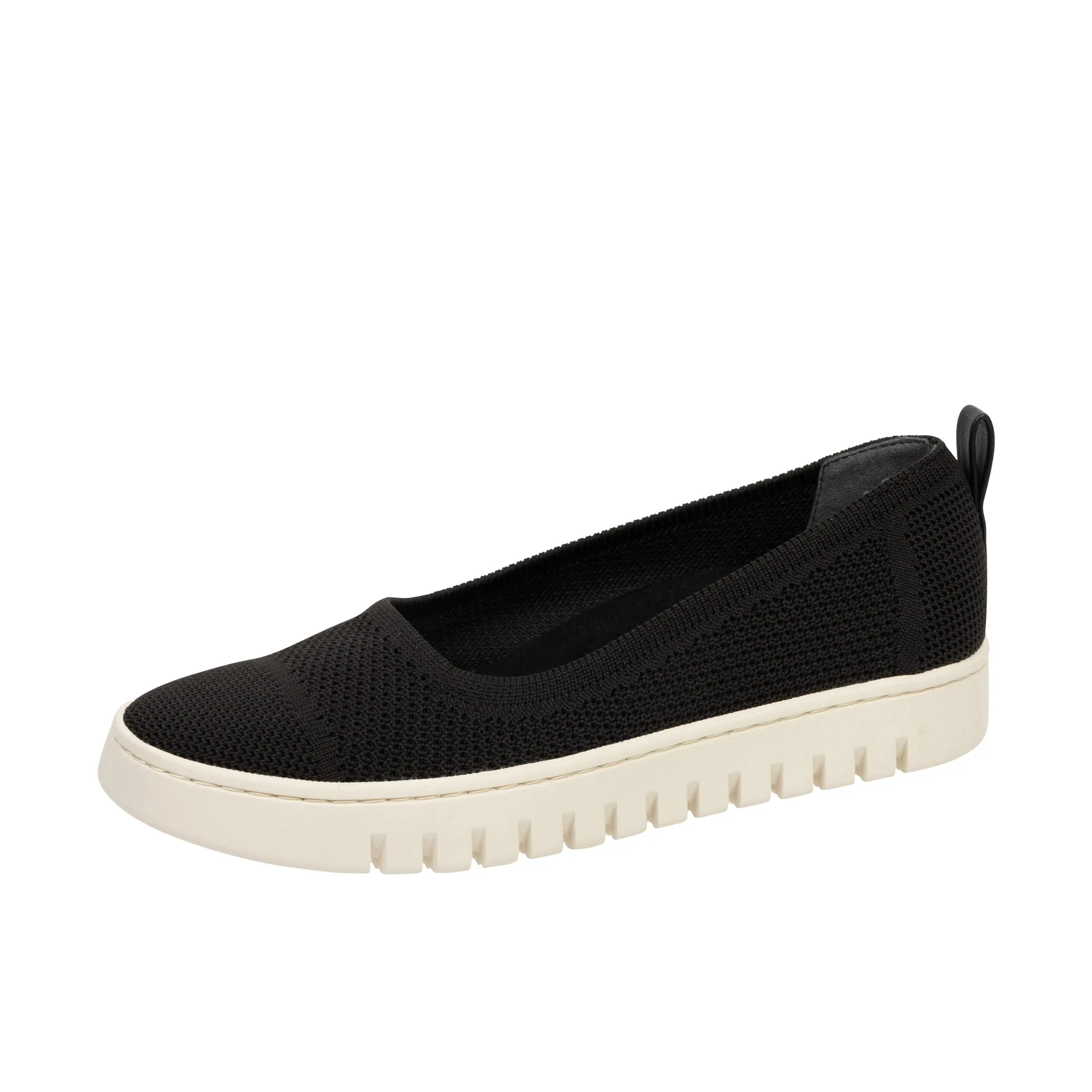 Vionic Womens Uptown Knit Skimmer Flat Black