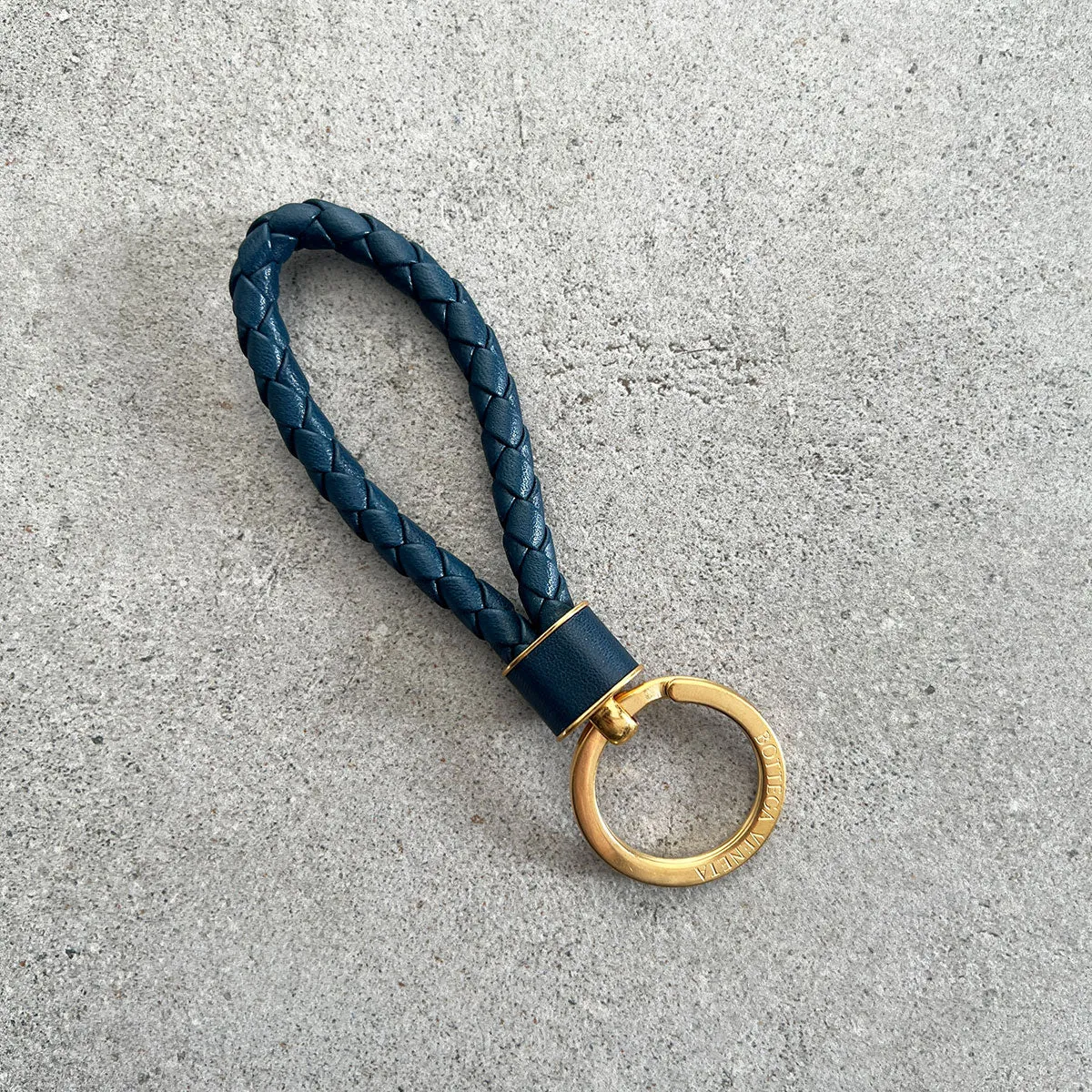 Woven Key Ring, Deep Blue