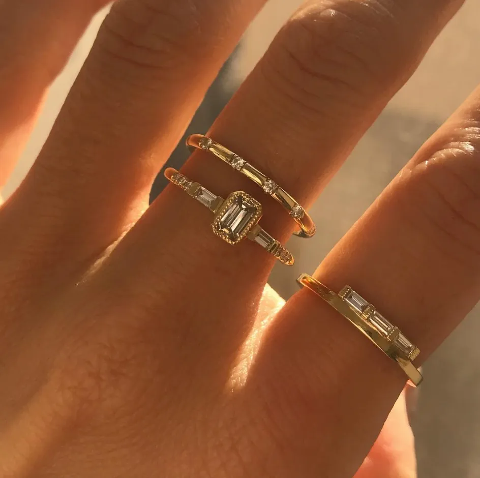 YJ Diamond Baguette Ring